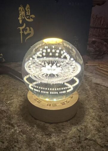 ☯️ Ba Gua Compass Feng Shui Crystal Tai Chi Ball